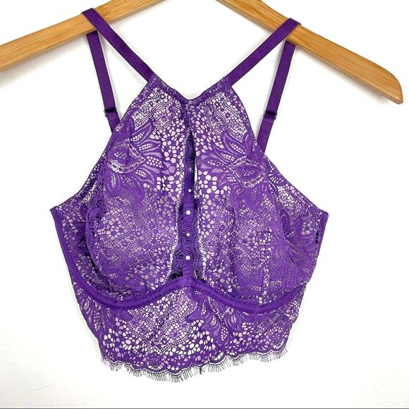 Victoria’s Secret Purple Very Sexy Deep Plunge Unlined Bra 34D - Picture 1 of 5